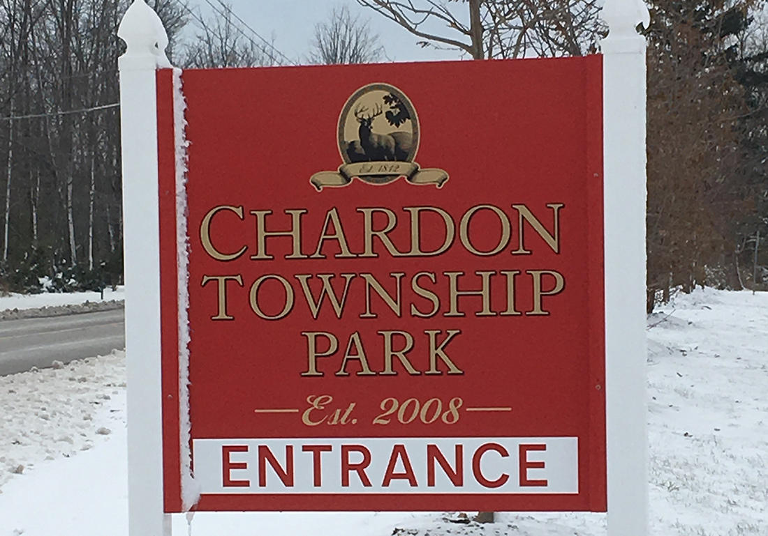 chardon park sign